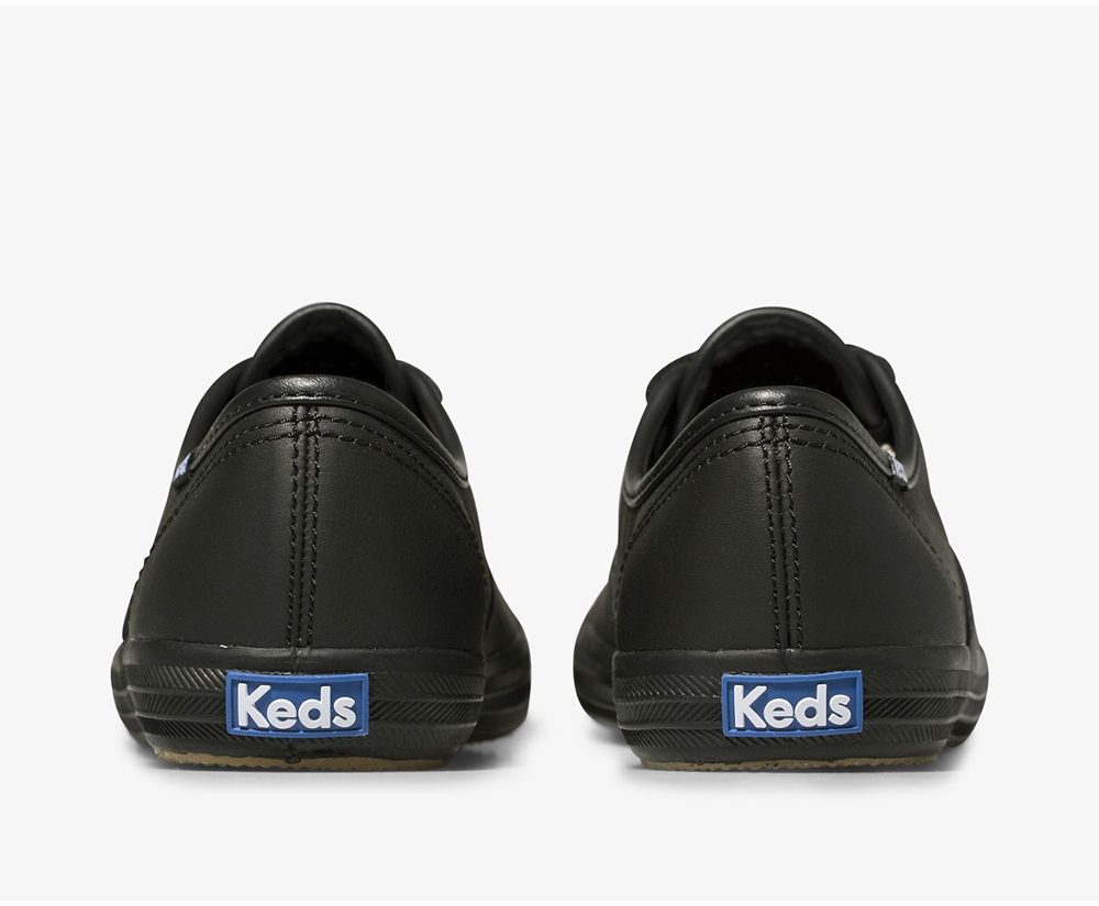 Keds Sneaker Damen Schwarz - Champion Originals Leder - OHS-986537